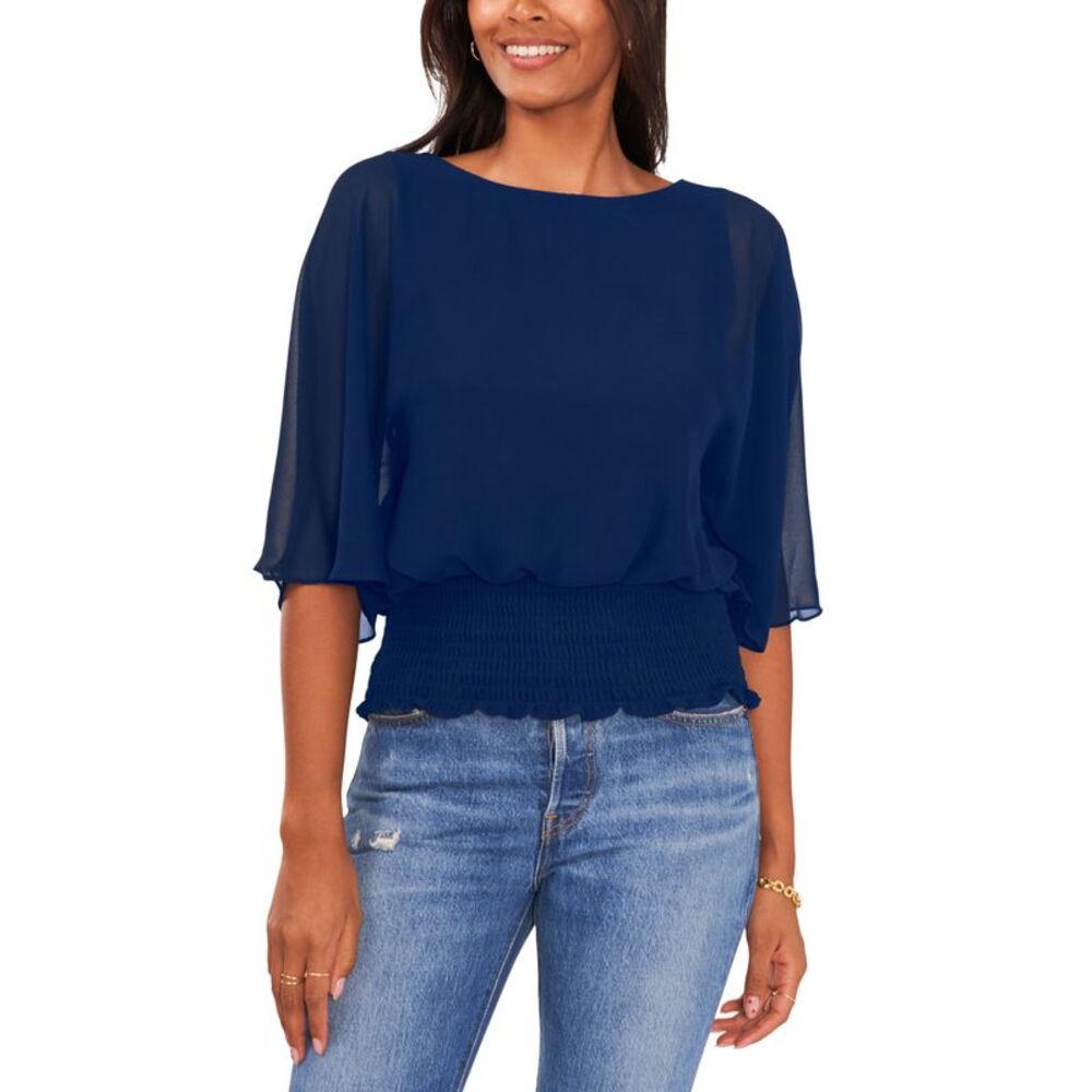Sam Jess Printed Smocked Waist Top
